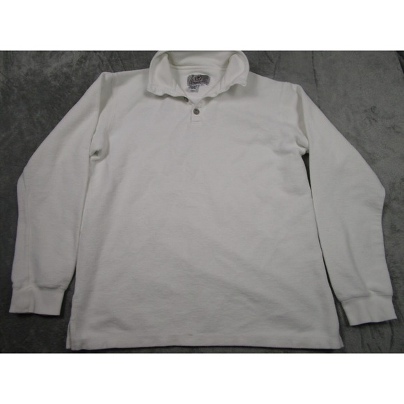 Territory Ahead Sweater Mens Medium White Henley Neck Pullover Outdoor - Picture 1 of 8